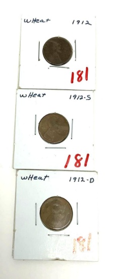 3 - 1912 WHEAT CENTS