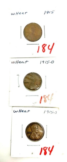 3 - 1915 WHEAT CENTS