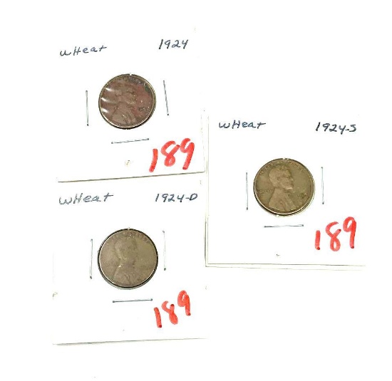 3 - 1924 WHEAT CENTS