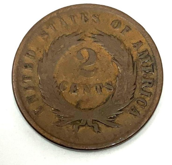 1865 TWO CENT PIECE