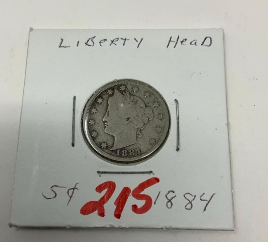 1884 LIBERTY HEAD NICKEL