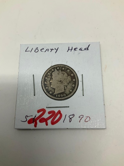 1890 LIBERTY HEAD NICKEL