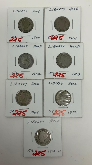 7 - LIBERTY HEAD NICKELS
