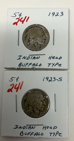 1923 AND 1923-S BUFFALO NICKELS