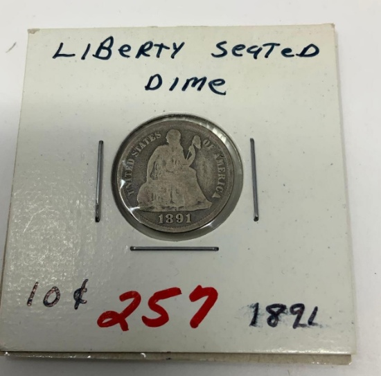 1891 LIBERTY SEATED DIME