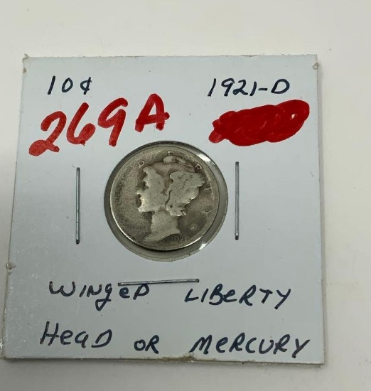 1921-D MERCURY DIME
