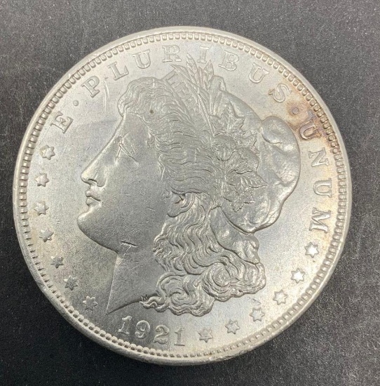 1921-D MORGAN SILVER DOLLAR
