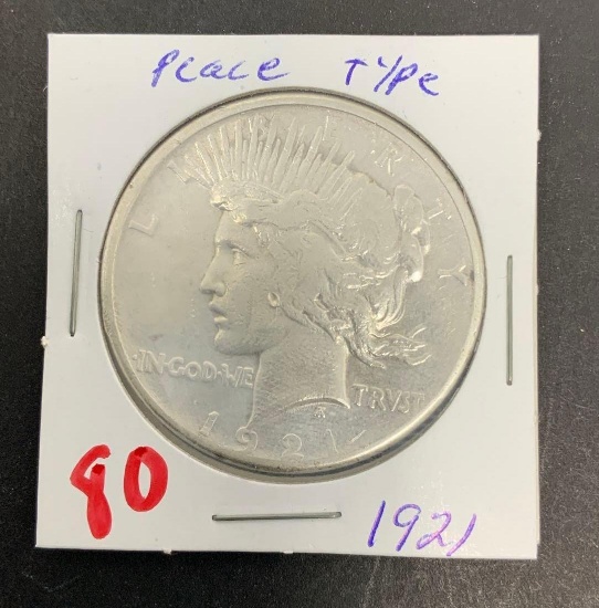 1921 PEACE SILVER DOLLAR