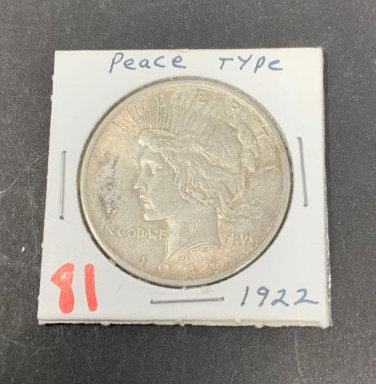 1922 PEACE SILVER DOLLAR