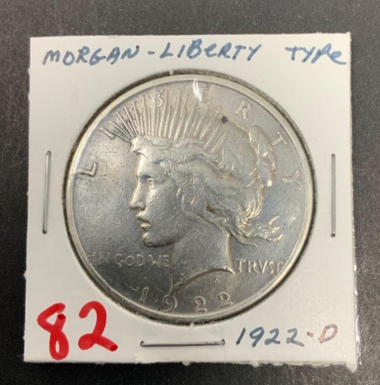 1922-D PEACE SILVER DOLLAR