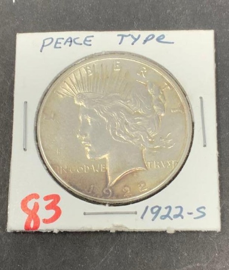 1922-S PEACE SILVER DOLLAR
