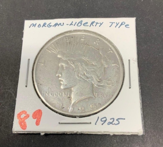 1925 PEACE SILVER DOLLAR
