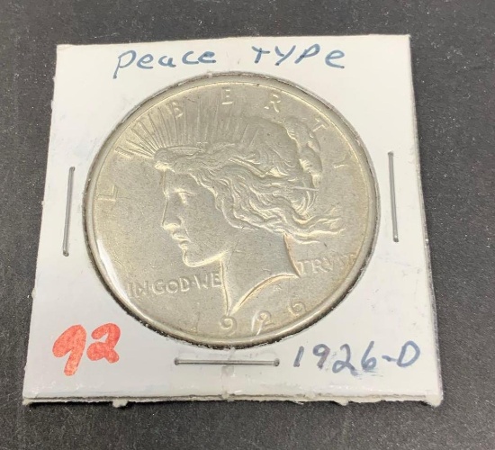 1926-D PEACE SILVER DOLLAR
