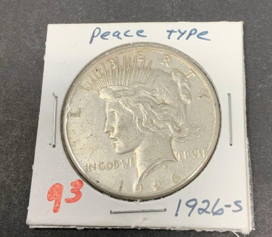 1926-S PEACE SILVER DOLLAR