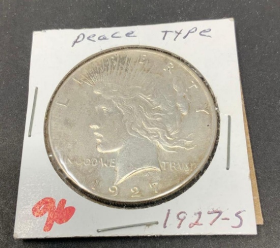 1927-S PEACE SILVER DOLLAR