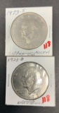 1973-S AND 1973-D EISENHOWER DOLLARS