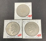 3 - 1776-1976 EISENHOWER DOLLARS