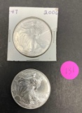 1998 AND 2006 AMERICAN SILVER EAGLES