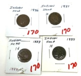 4 - INDIAN HEAD CENTS