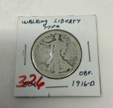 1916-D WALKING LIBERTY HALF DOLLAR