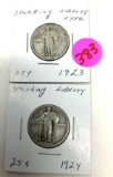 1923 and 1924 STANDING LIBERTY QUARTERS