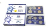2002 and 2003 MINT PROOF SETS