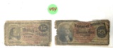 15 CENT AND 25 CENT FRACTIONAL CURRENCY NOTES