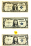 3 - SERIES 1935 $1 SILVER CERTIFICATES