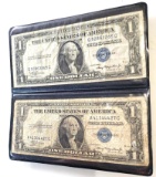 2- SERIES 1935A $1 SILVER CERTIFICATE BANK NOTES