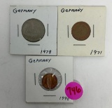 3 GERMAN COINS