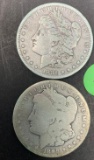 1881-S AND 1899-S MORGAN SILVER DOLLARS