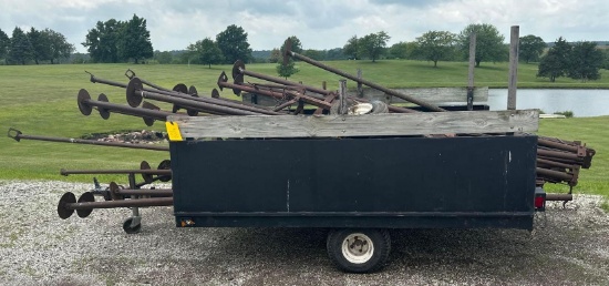 1999 SNOWMOBILE OPEN TRAILER WITH CABLE BIN JACKS