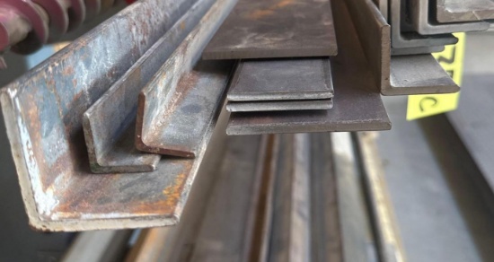 ANGLE IRON AND METAL STRAPS