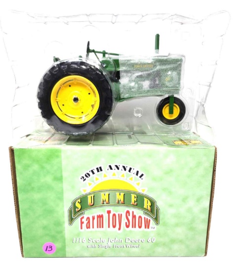 2005 ERTL JOHN DEERE 60 TRACTOR W/ SINGLE FRONT WHEEL NIB
