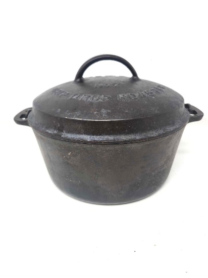 No. 7 Wagner Ware Drip Drop Roaster W/Lid-Cover