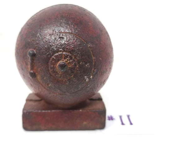 Red Ball Safe Cast Iron Still Bank