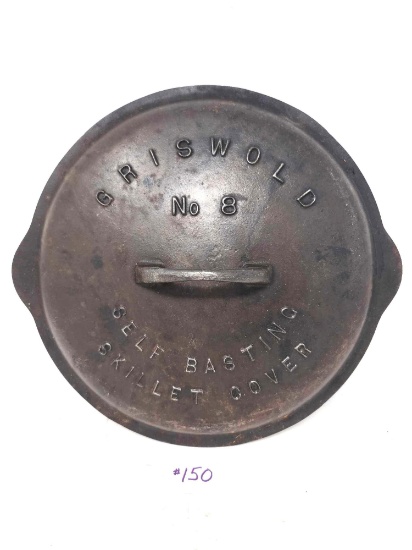 Griswold No.8 Self Basting Skillet Lid-Cover