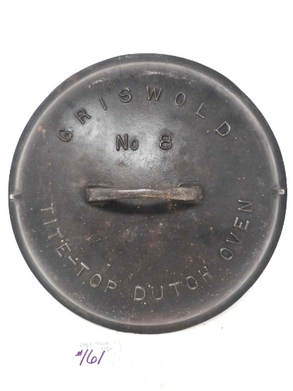 Griswold No.8 Tite Top Dutch Oven Lid-Cover Only