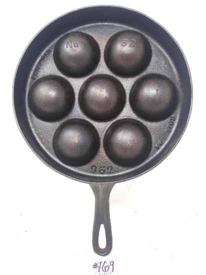 Griswold No.32 Aebleskiver "Danish Cake Pan"