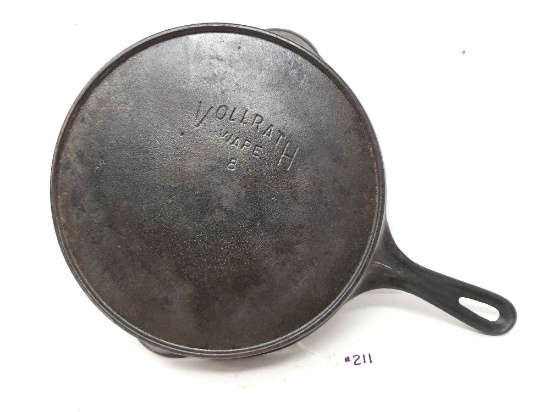 No.8 Vollrath Ware Cast Iron Skillet W/Heatring