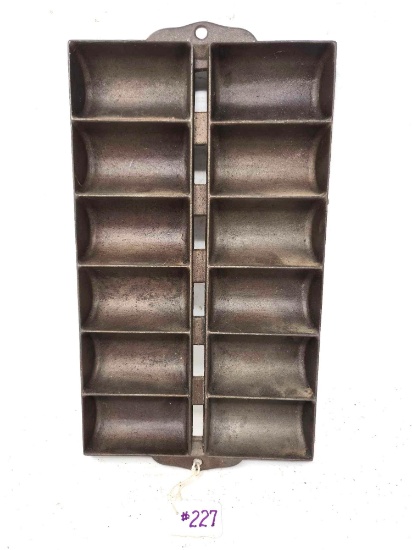 Unmarked French Roll Pan Cast Iron
