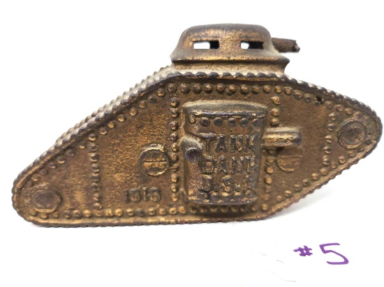Tank Cast Iron Still Bank