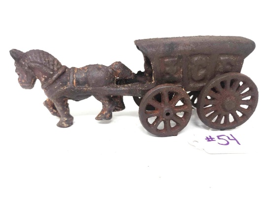 Cast Iron Horse and Ice Wagon