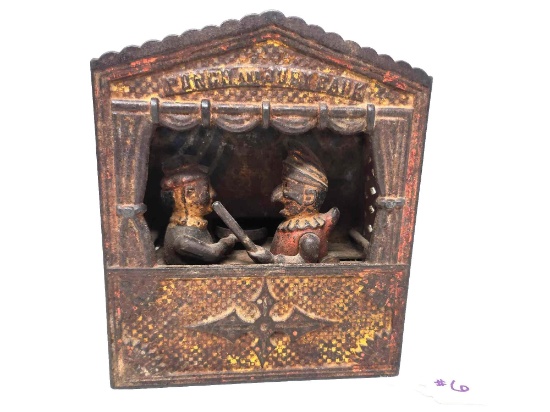 Punch and Judy Cast Iron Mechanical Bank