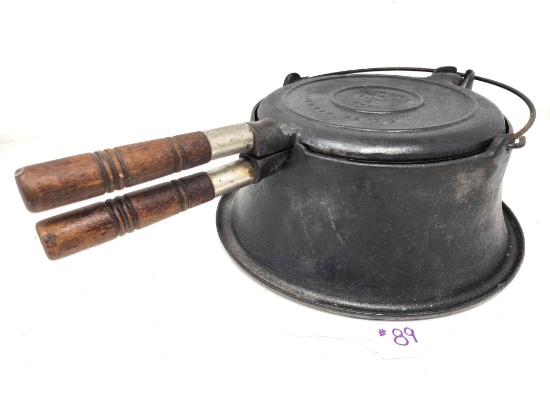 No. 8 Wagner Ware Waffle Iron W/High Base