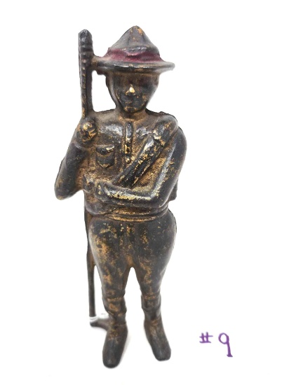 Boy Scout Cast Iron Still Bank