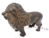 Small Lion Cast Iron Still Bank