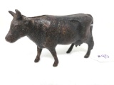 Horned Cow Cast Iron Still Bank