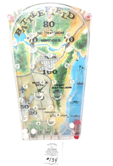 Marx Battlefield 80 Marble Shooting Game - Tin Back