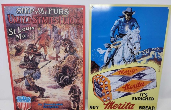 Merita Bread Lone Ranger/United States Fur Co Signs